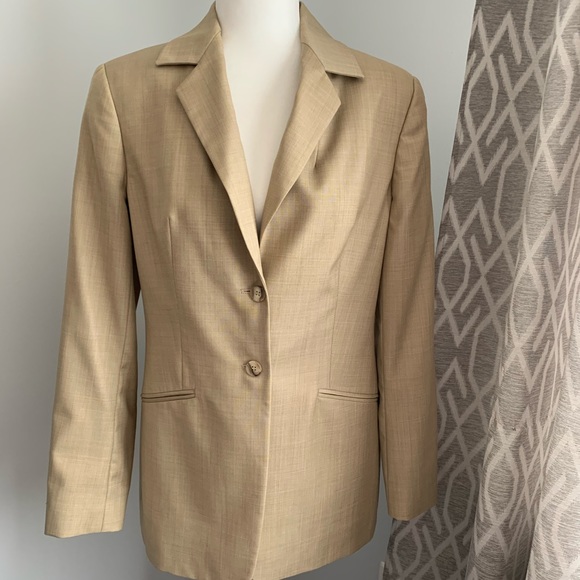 Barry Bricken 100% Wool Tan business suit jacket - Picture 5 of 6